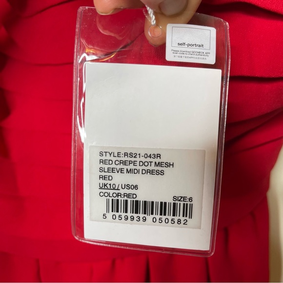 Self-Portrait Red Midi Dress - Picture 8 of 11